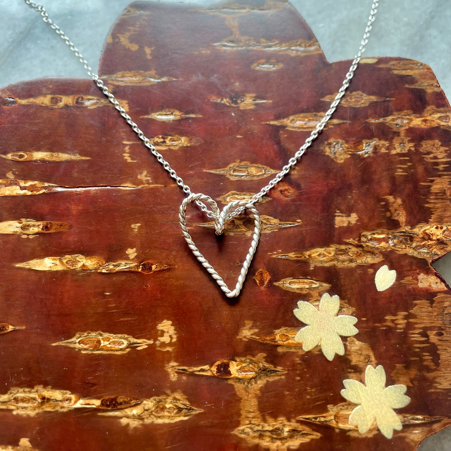 Open Heart Sterling Silver Necklace