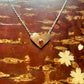 Garnet & Brass Heart Necklace