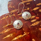 Garnet Stamped Sterling Silver Earrings