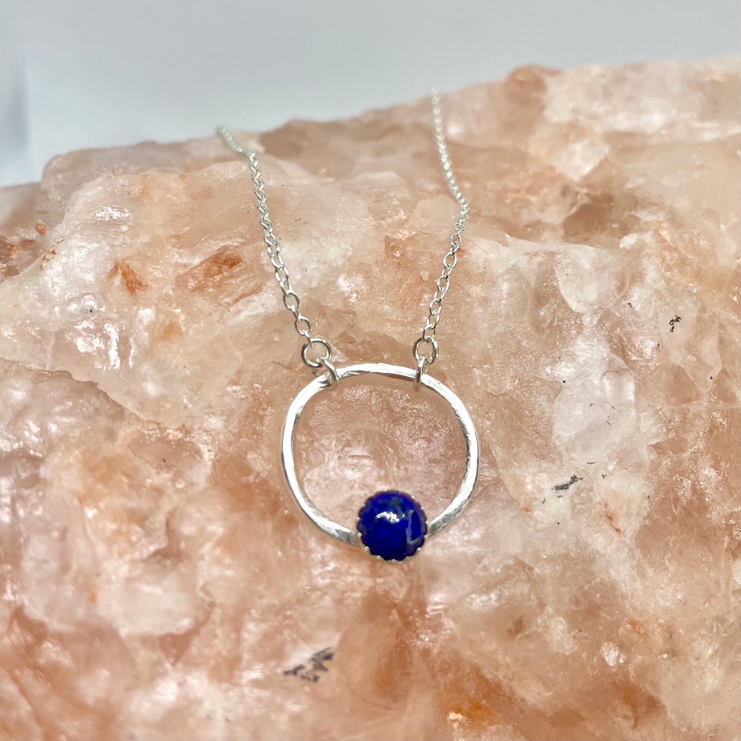 Lapis Circle Necklace