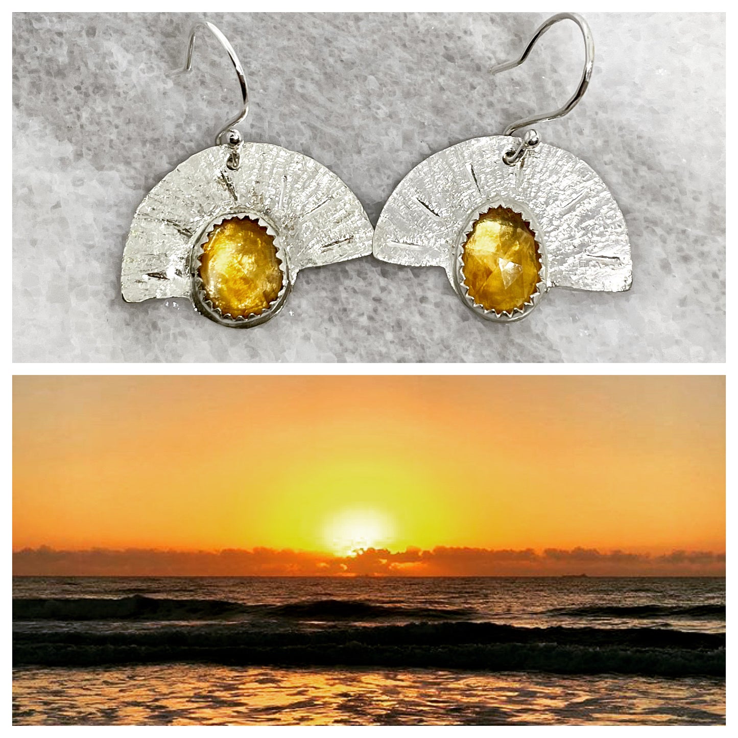 Citrine Sun Earrings