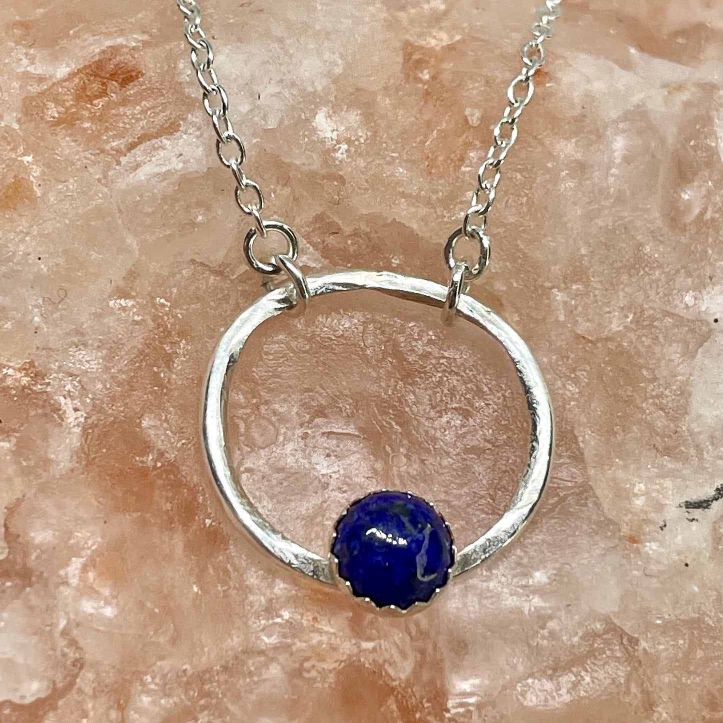 Lapis Circle Necklace