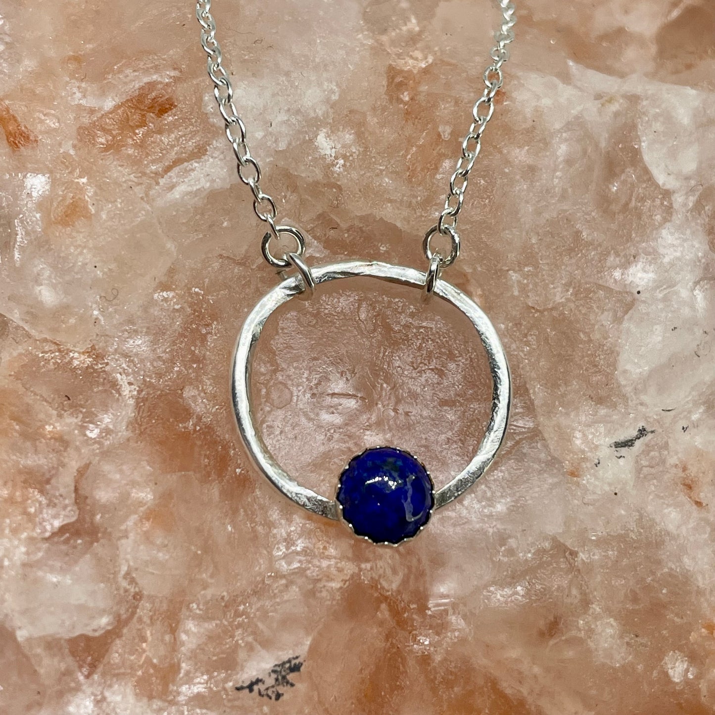 Lapis Circle Necklace