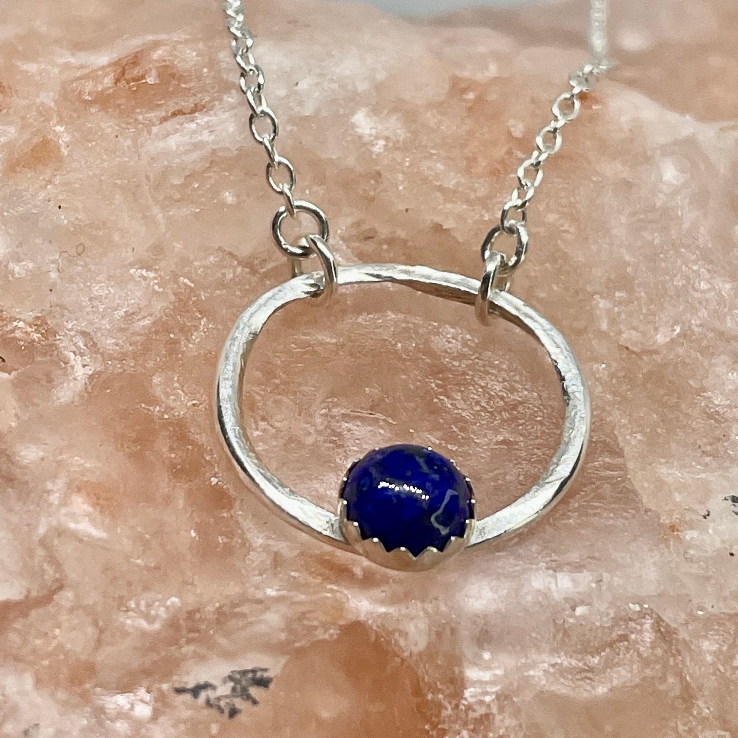 Lapis Circle Necklace