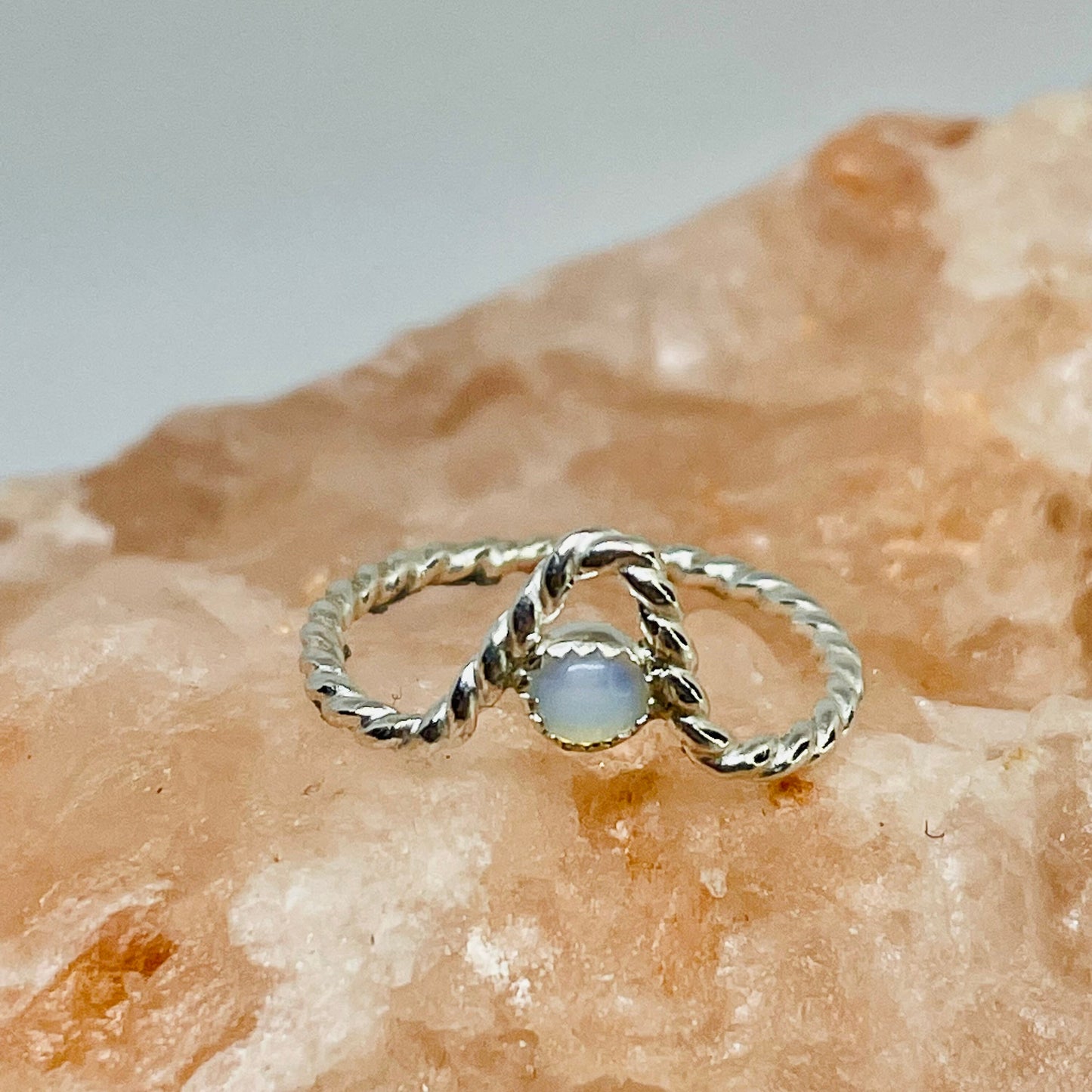 “V” Opalite Ring Size 5.5