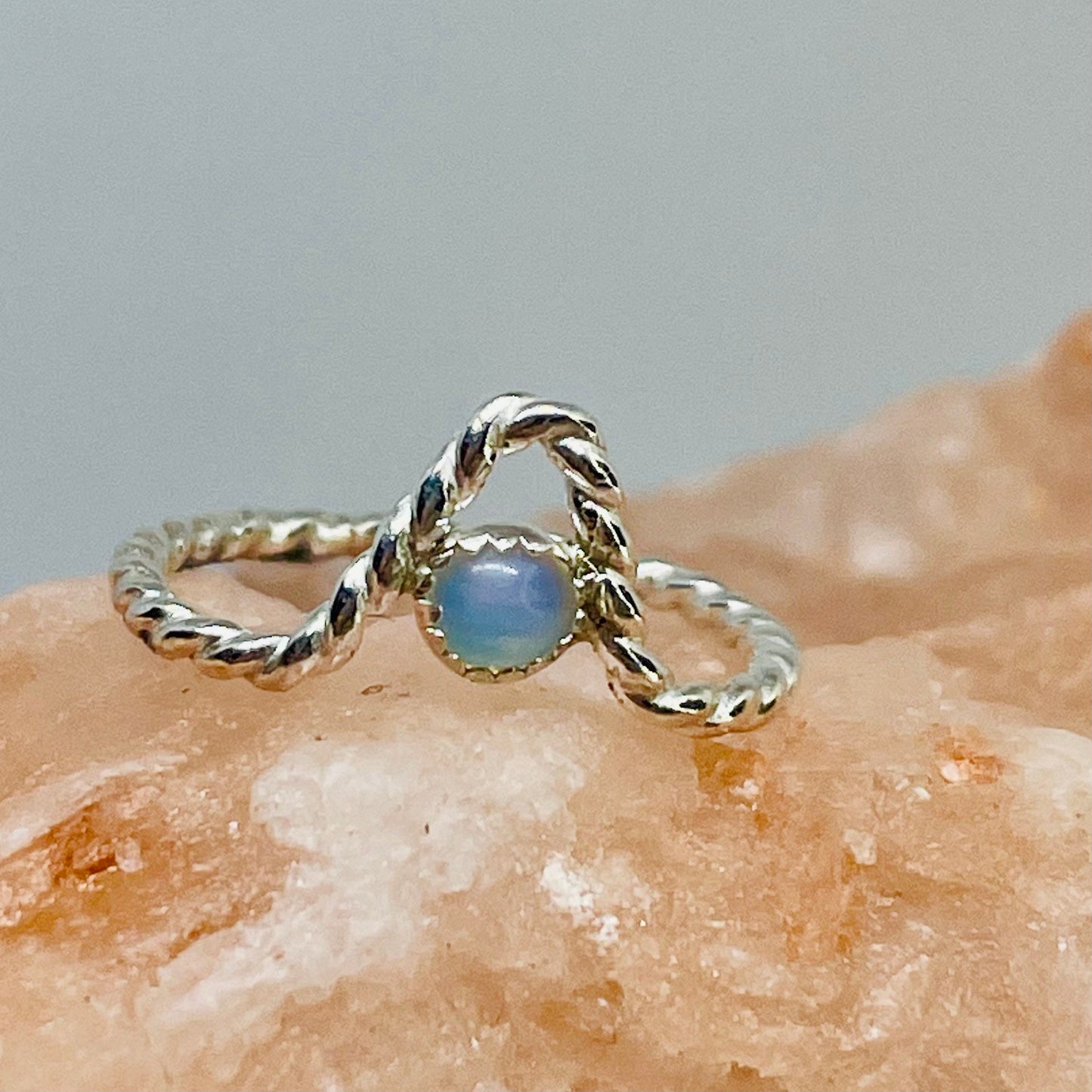 “V” Opalite Ring Size 5.5