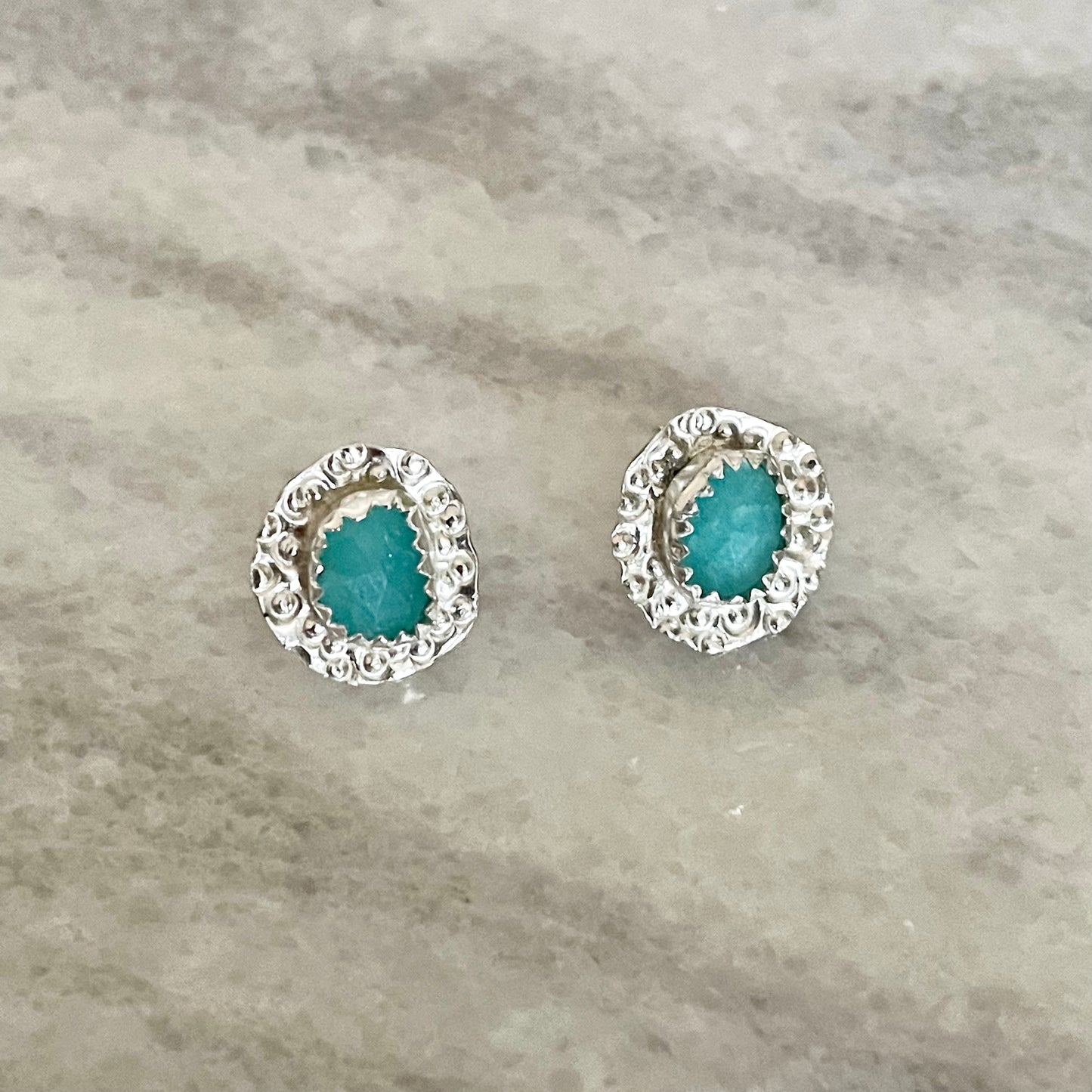 Amazonite Stud Earrings