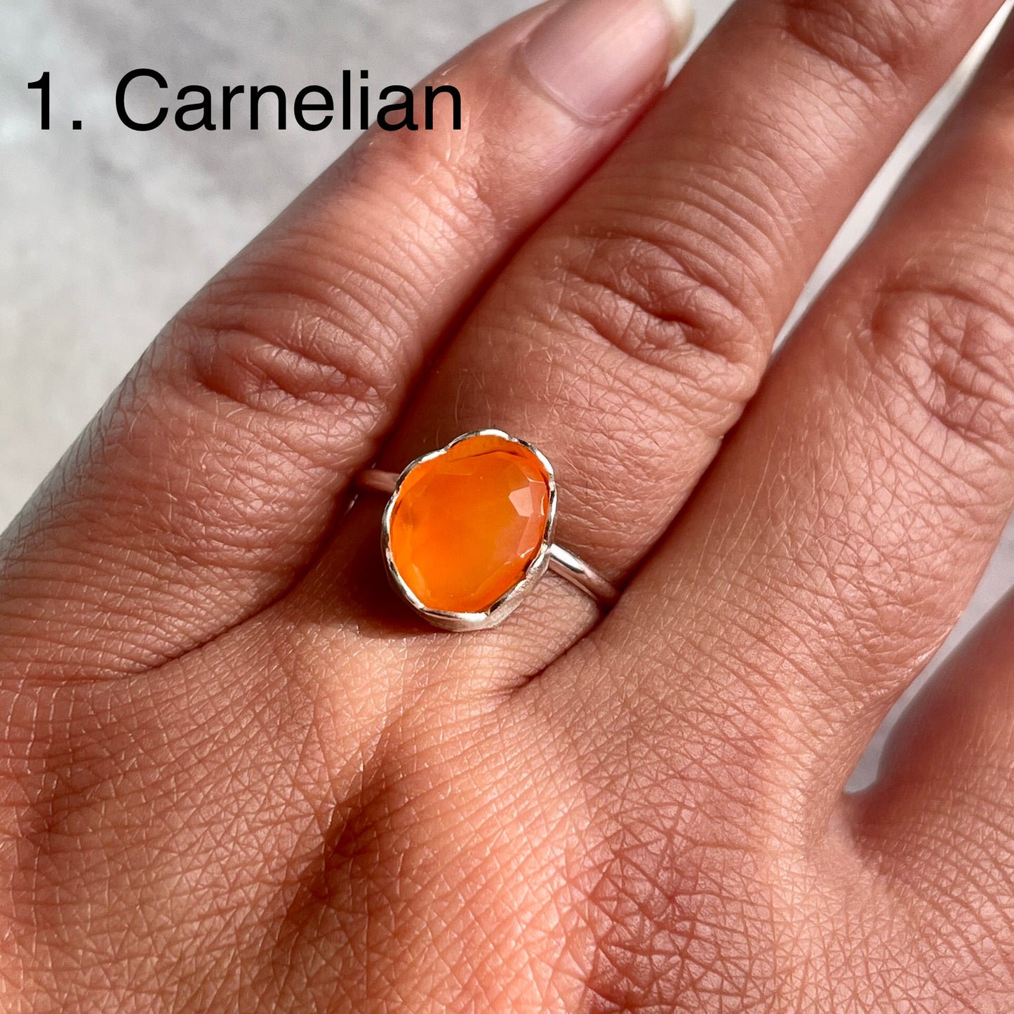 Carnelian- Made to Order Sterling Silver Ring