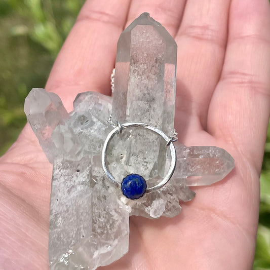 Lapis Circle Necklace