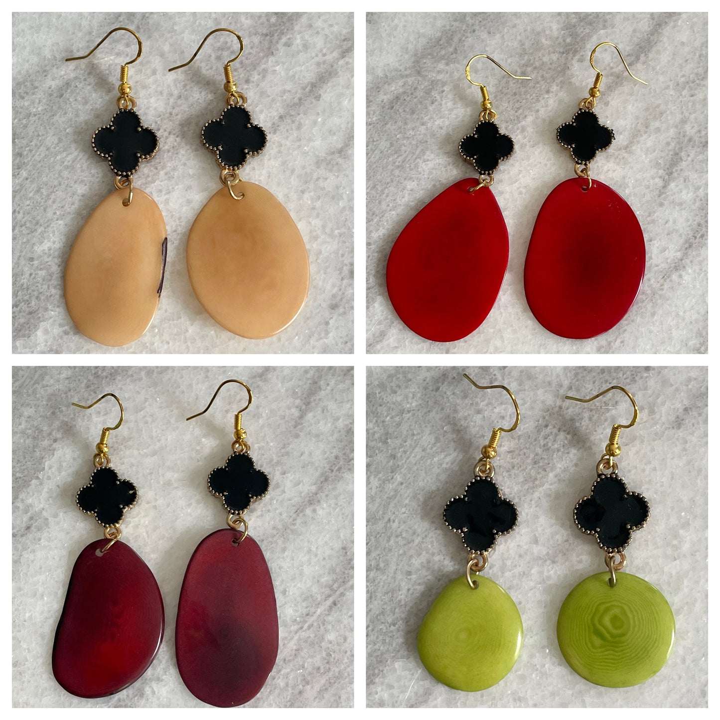 Clover Tagua Earrings