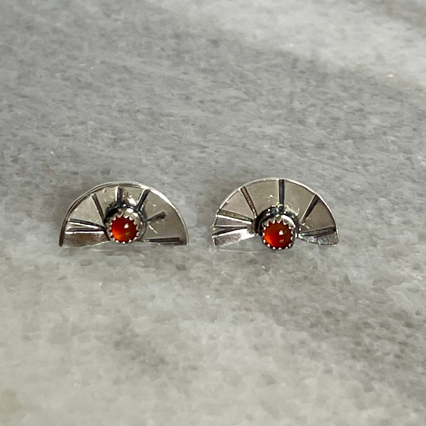 Carnelian Sun Studs