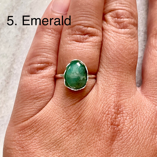 Emerald- Made to Order Sterling Silver Ring