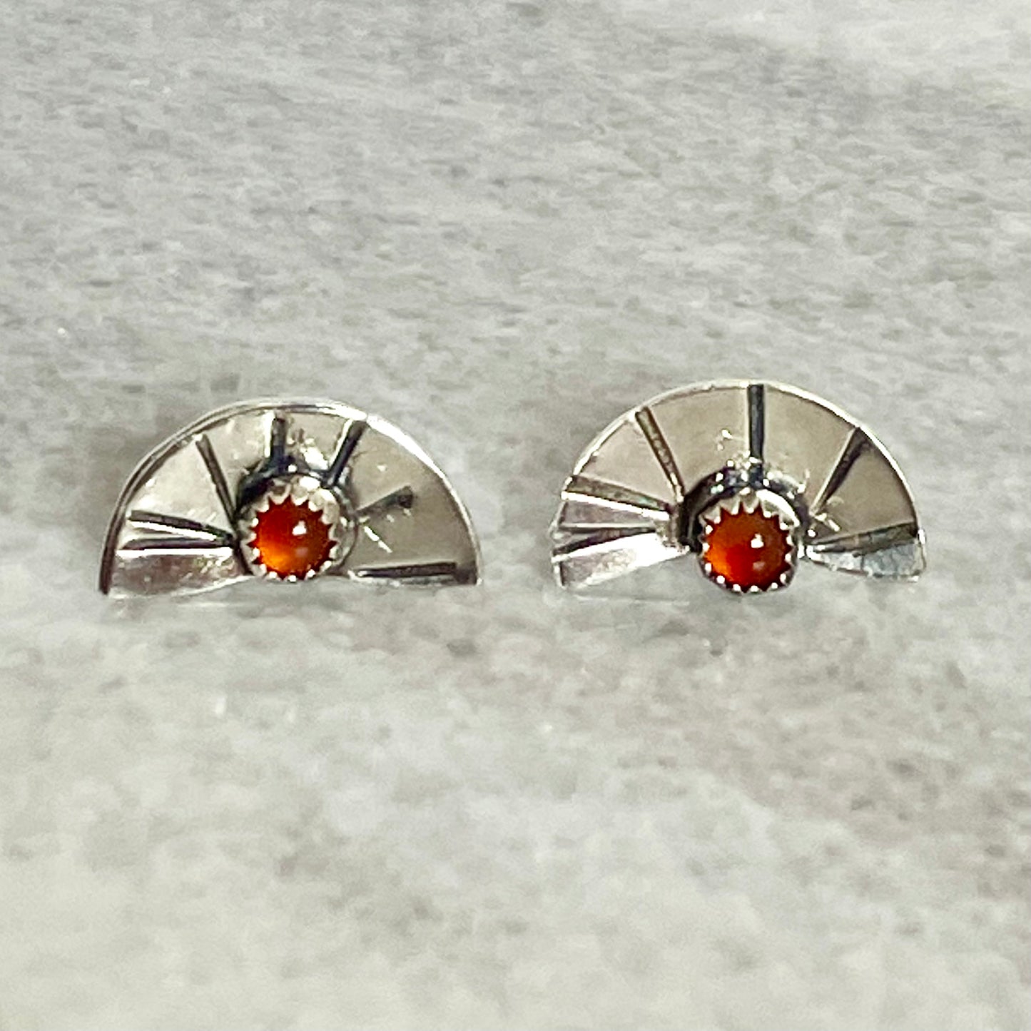 Carnelian Sun Studs