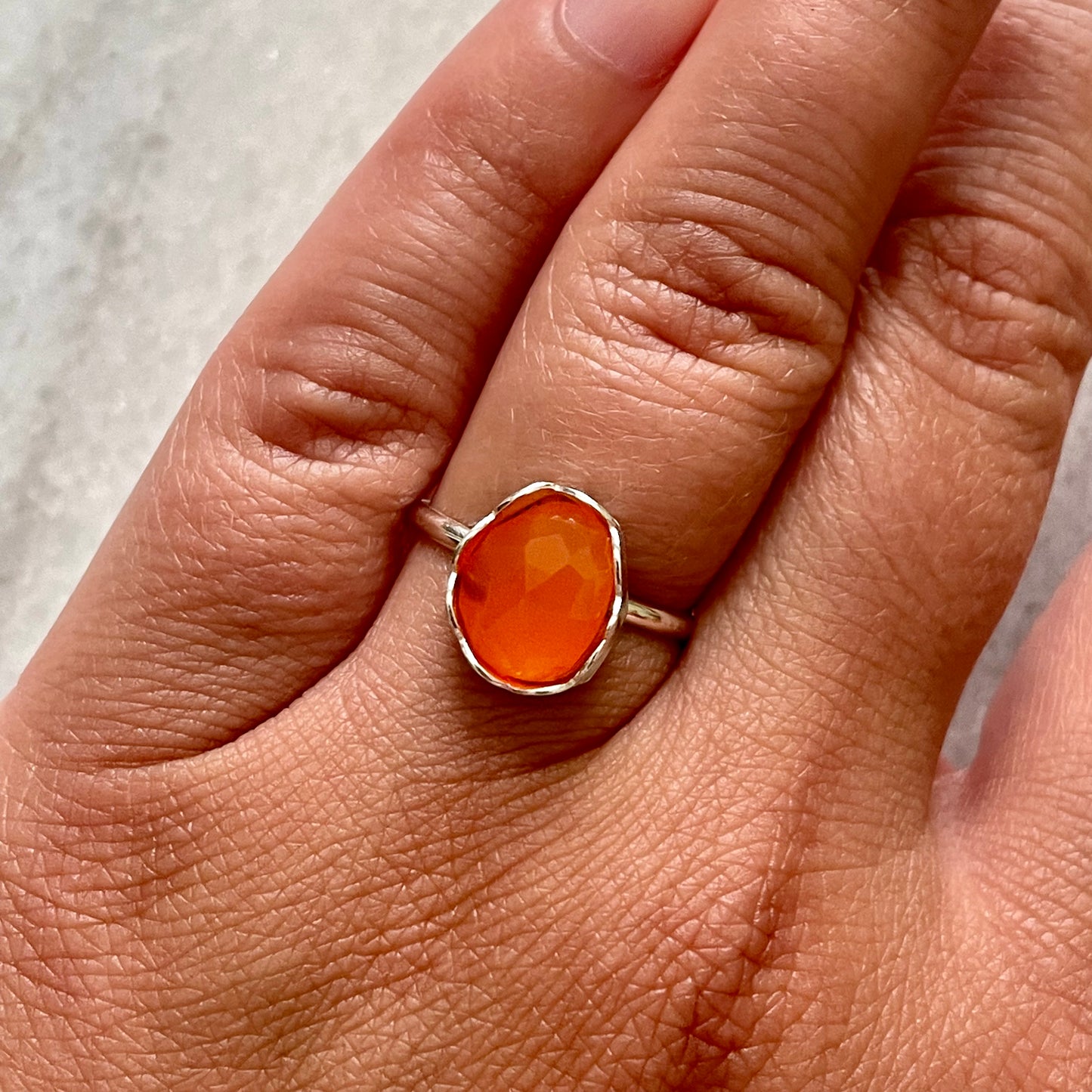 Carnelian- Made to Order Sterling Silver Ring