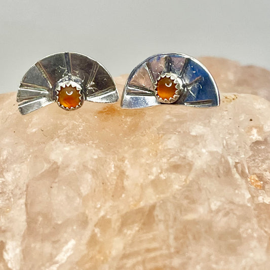 Carnelian Sun Studs