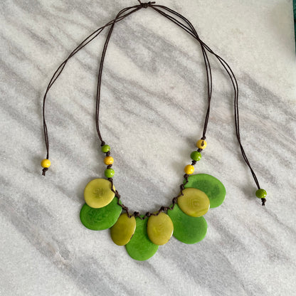 Fan Tagua Adjustable Necklace