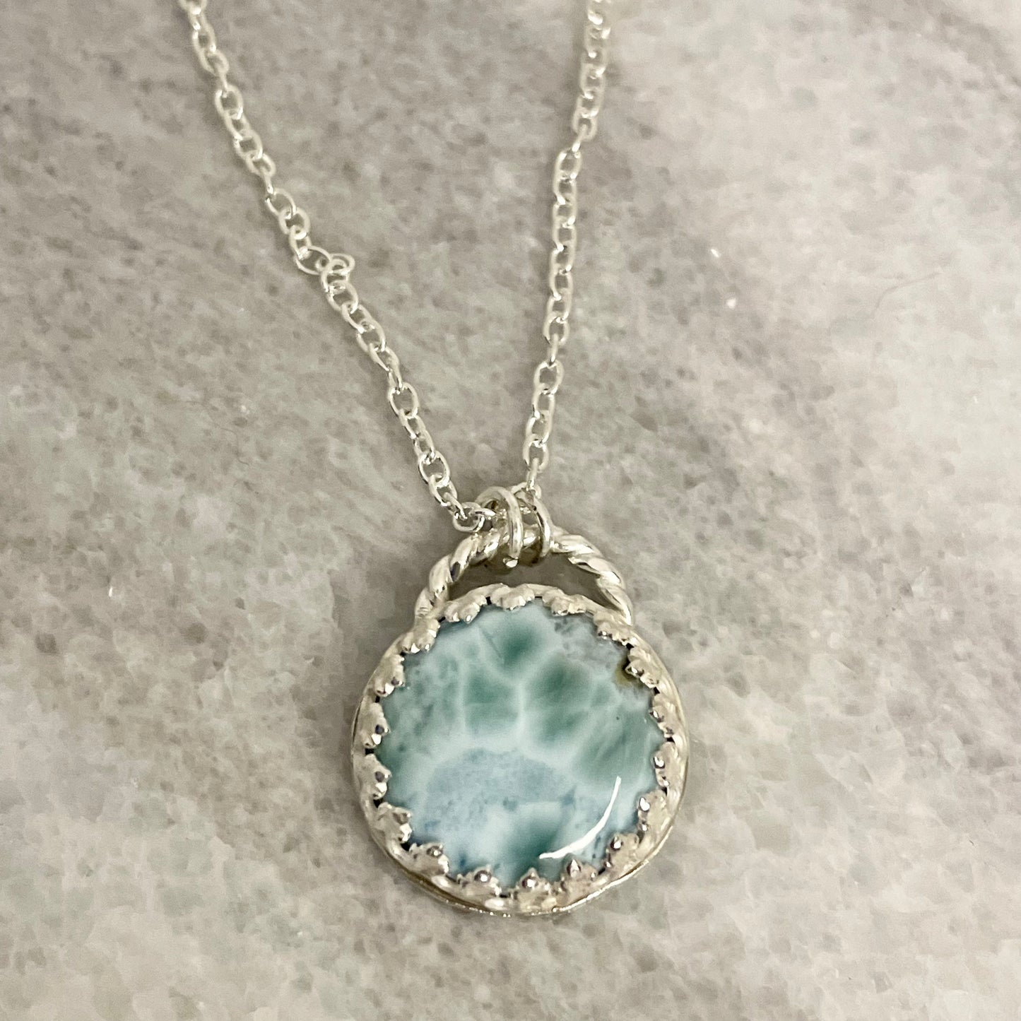 Larimar Sterling Silver Necklace