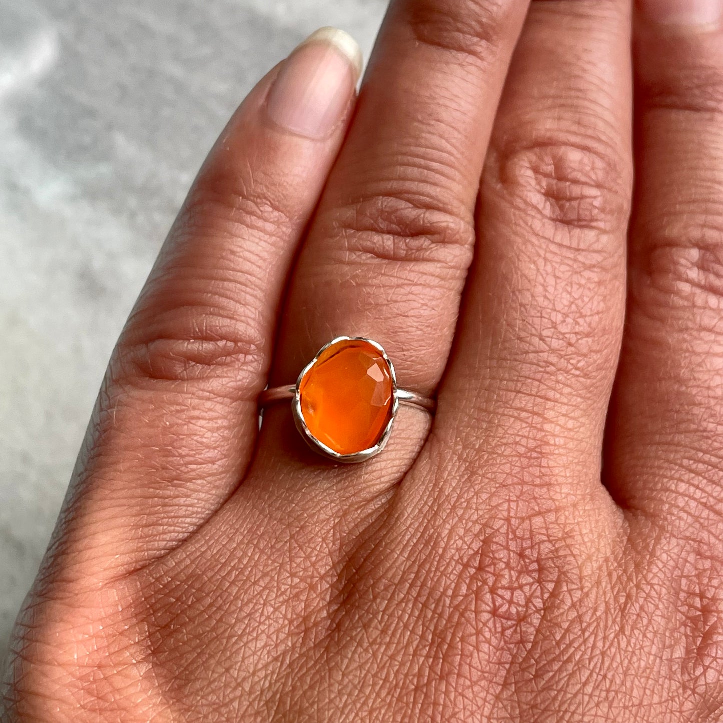 Carnelian- Made to Order Sterling Silver Ring