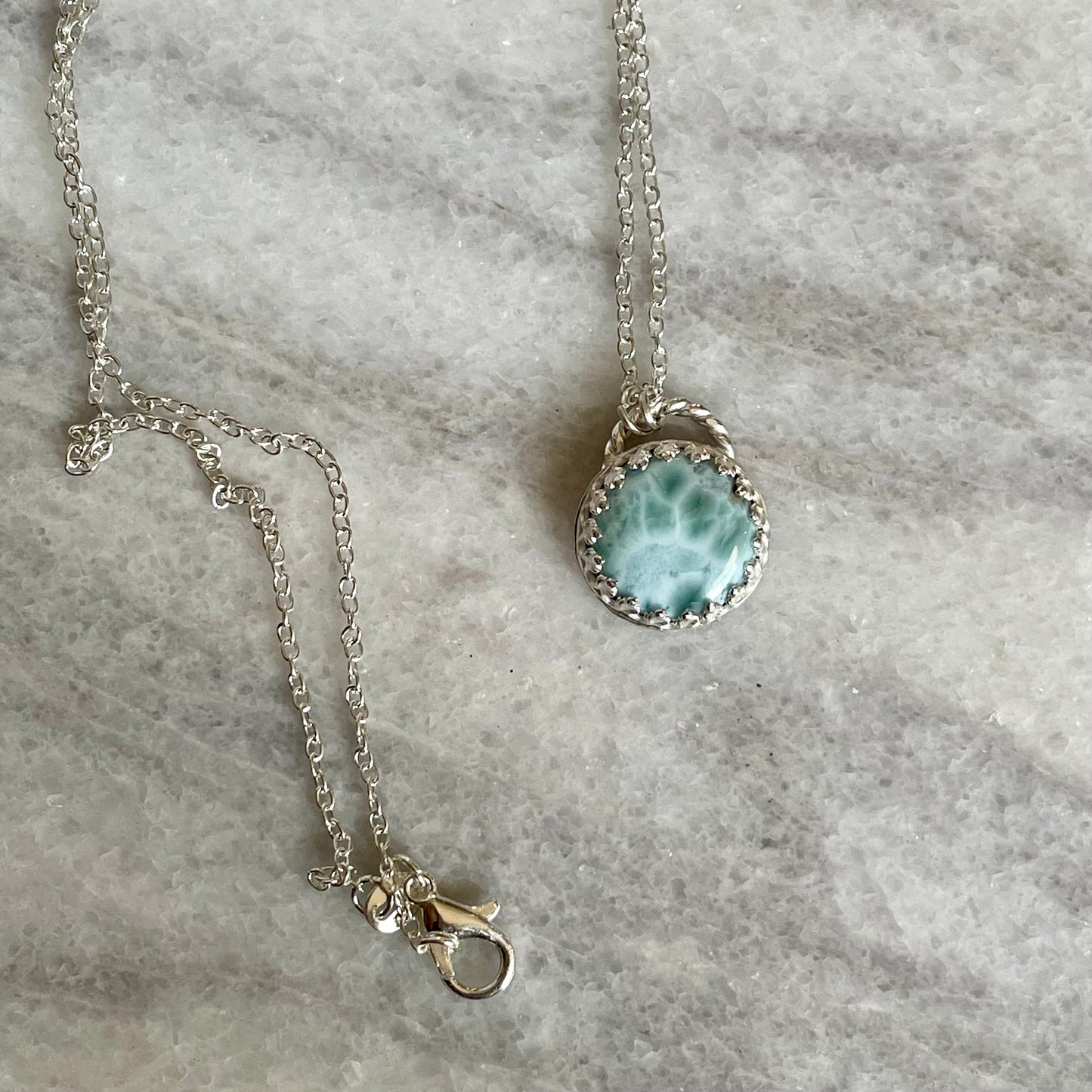 Larimar Sterling Silver Necklace