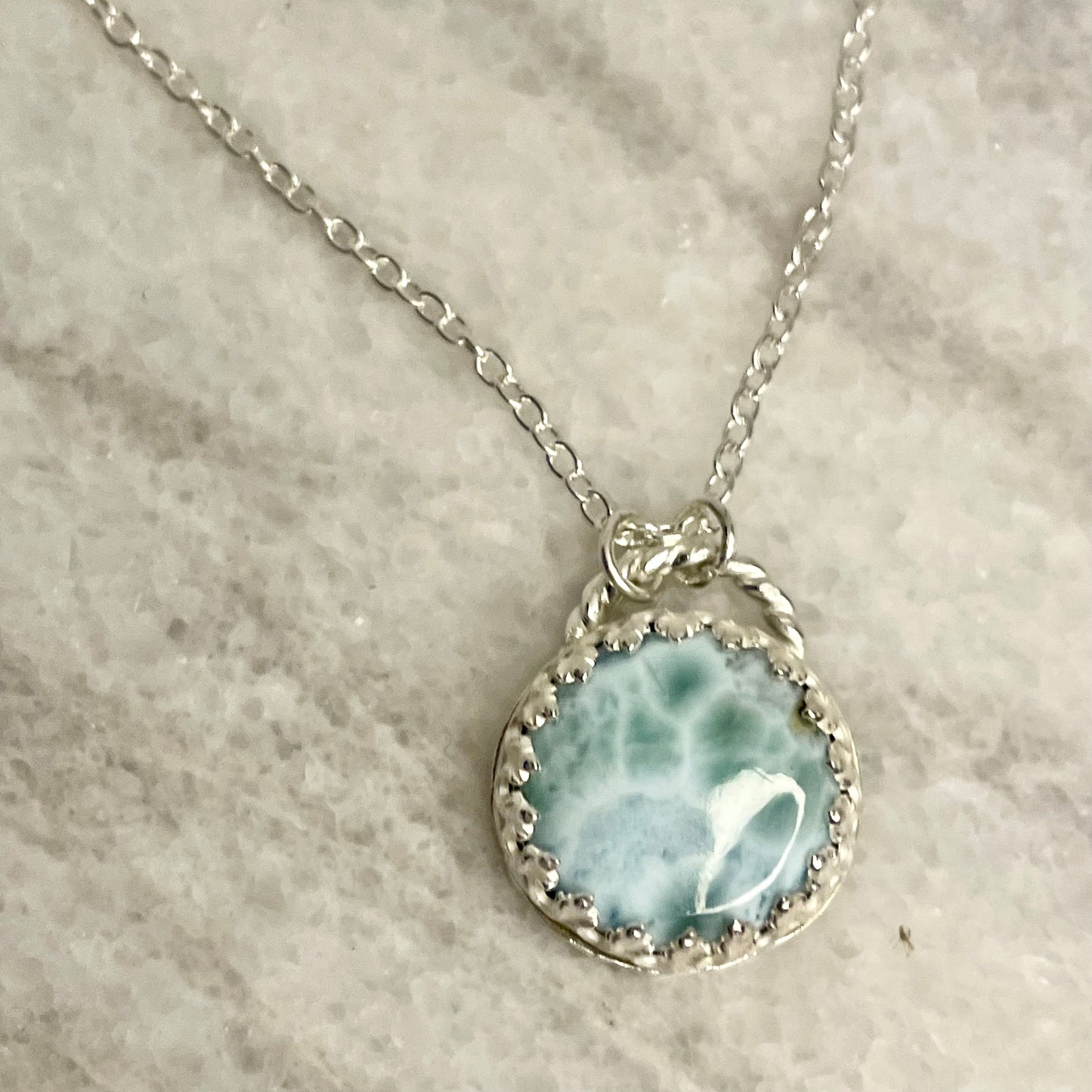 Larimar Sterling Silver Necklace