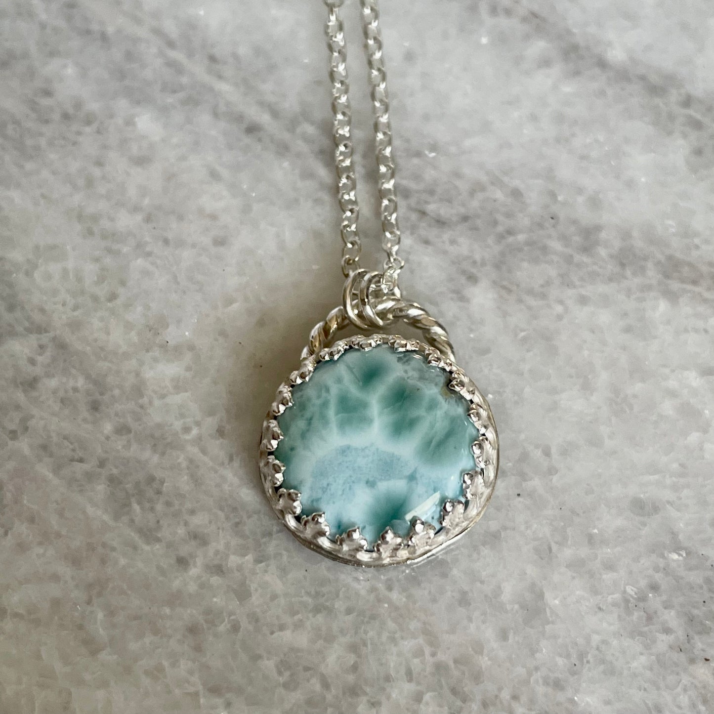 Larimar Sterling Silver Necklace