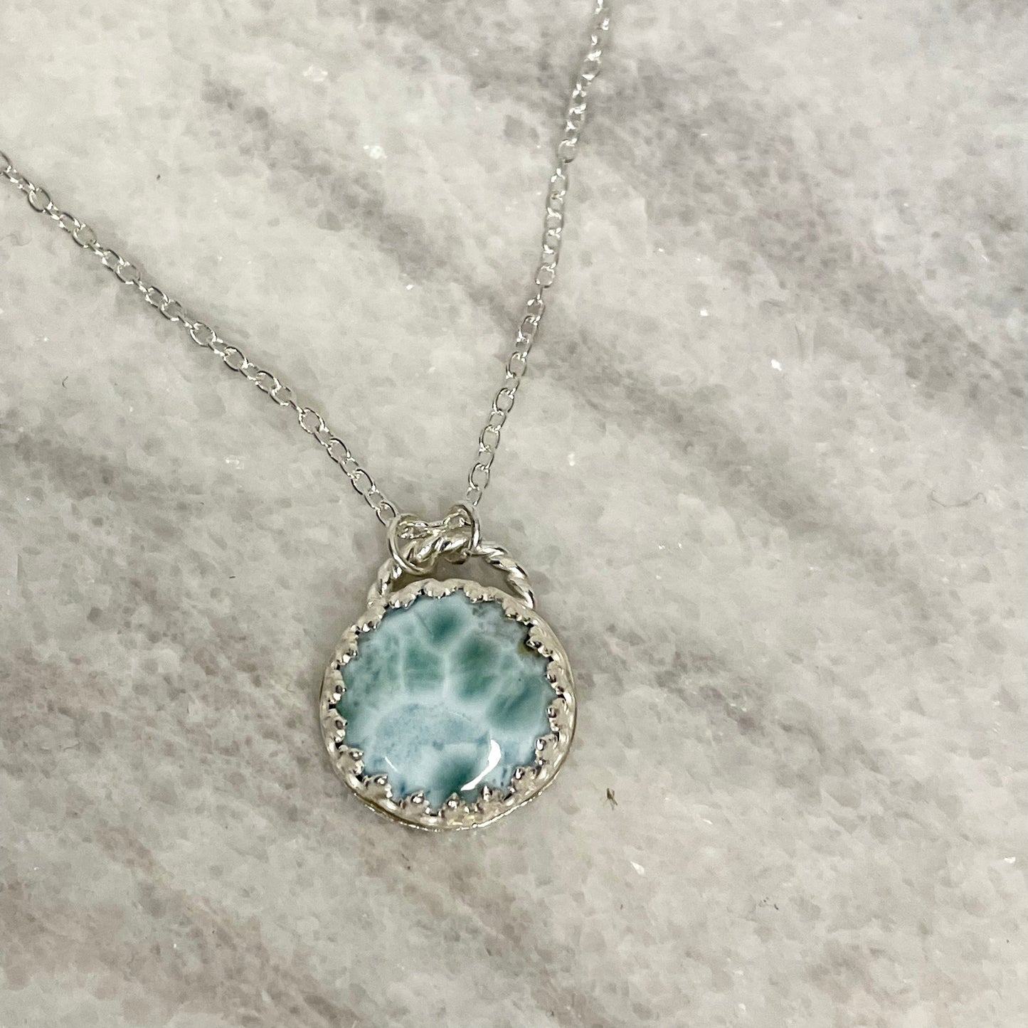 Larimar Sterling Silver Necklace