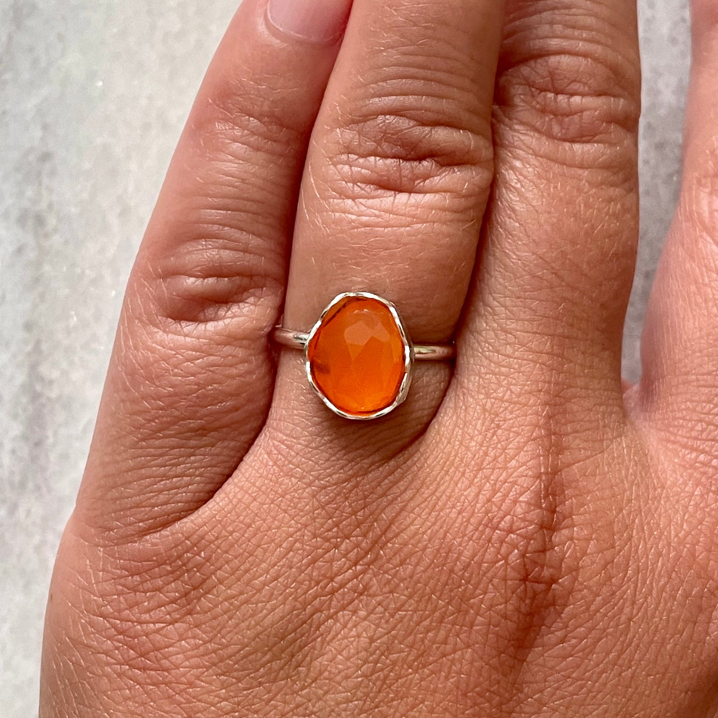 Carnelian- Made to Order Sterling Silver Ring