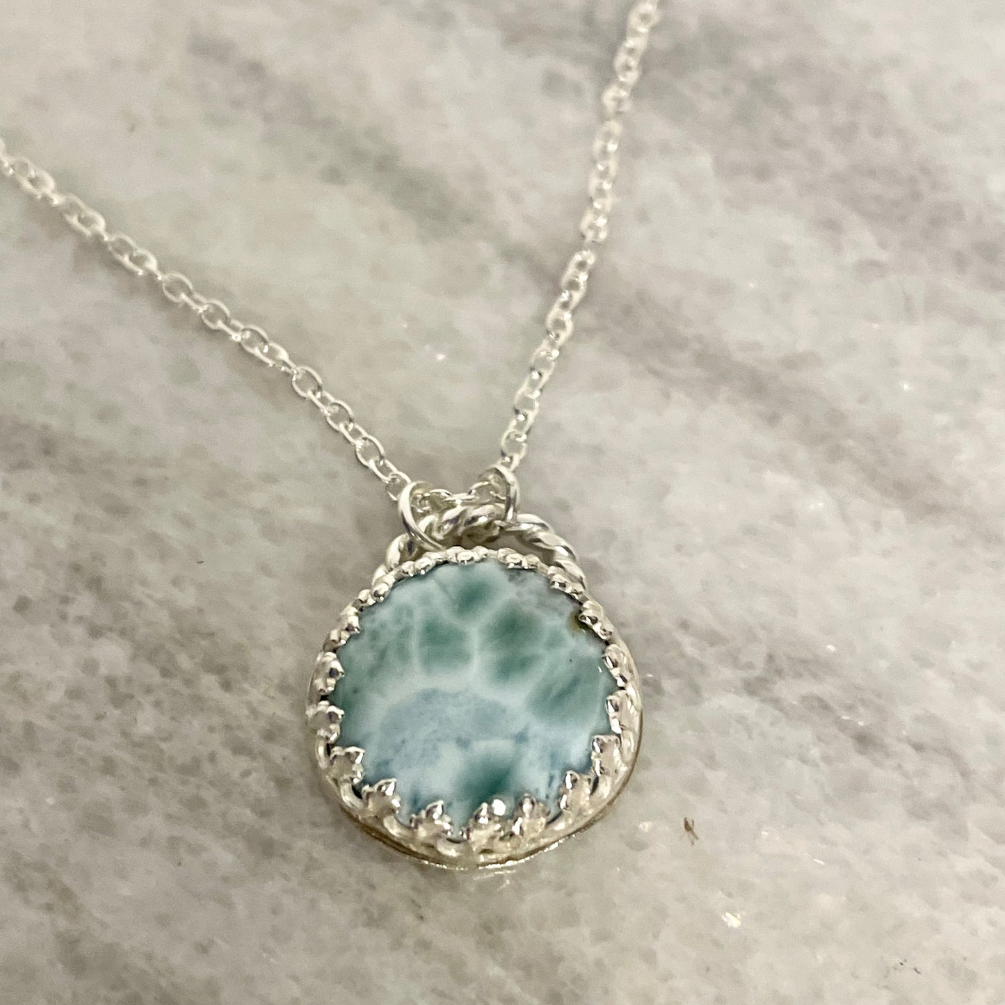 Larimar Sterling Silver Necklace