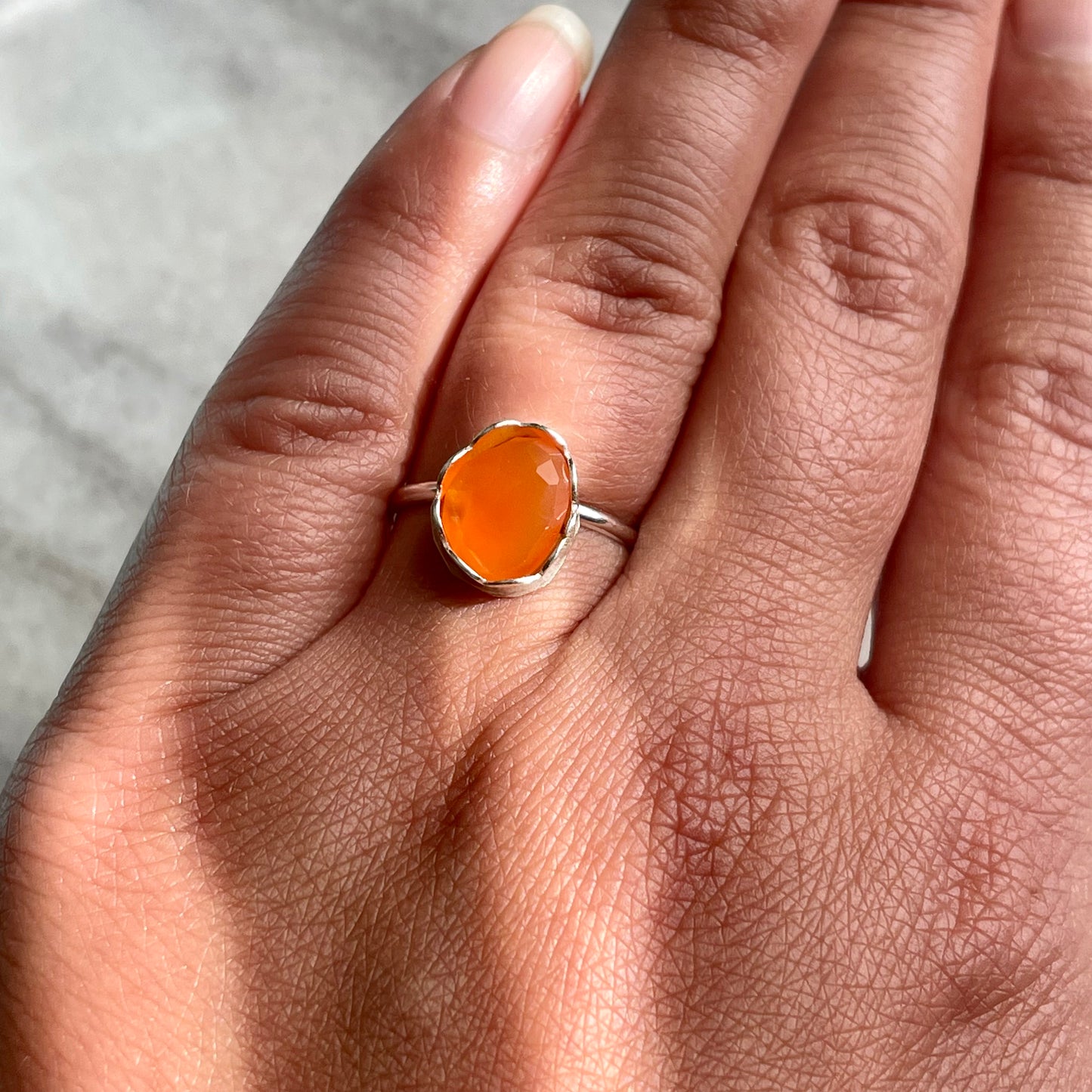 Carnelian- Made to Order Sterling Silver Ring