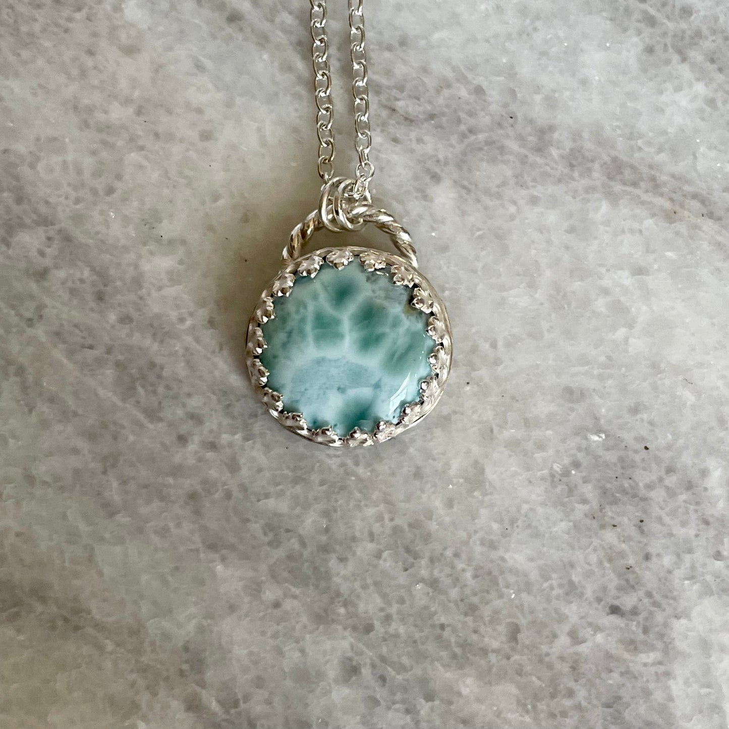 Larimar Sterling Silver Necklace