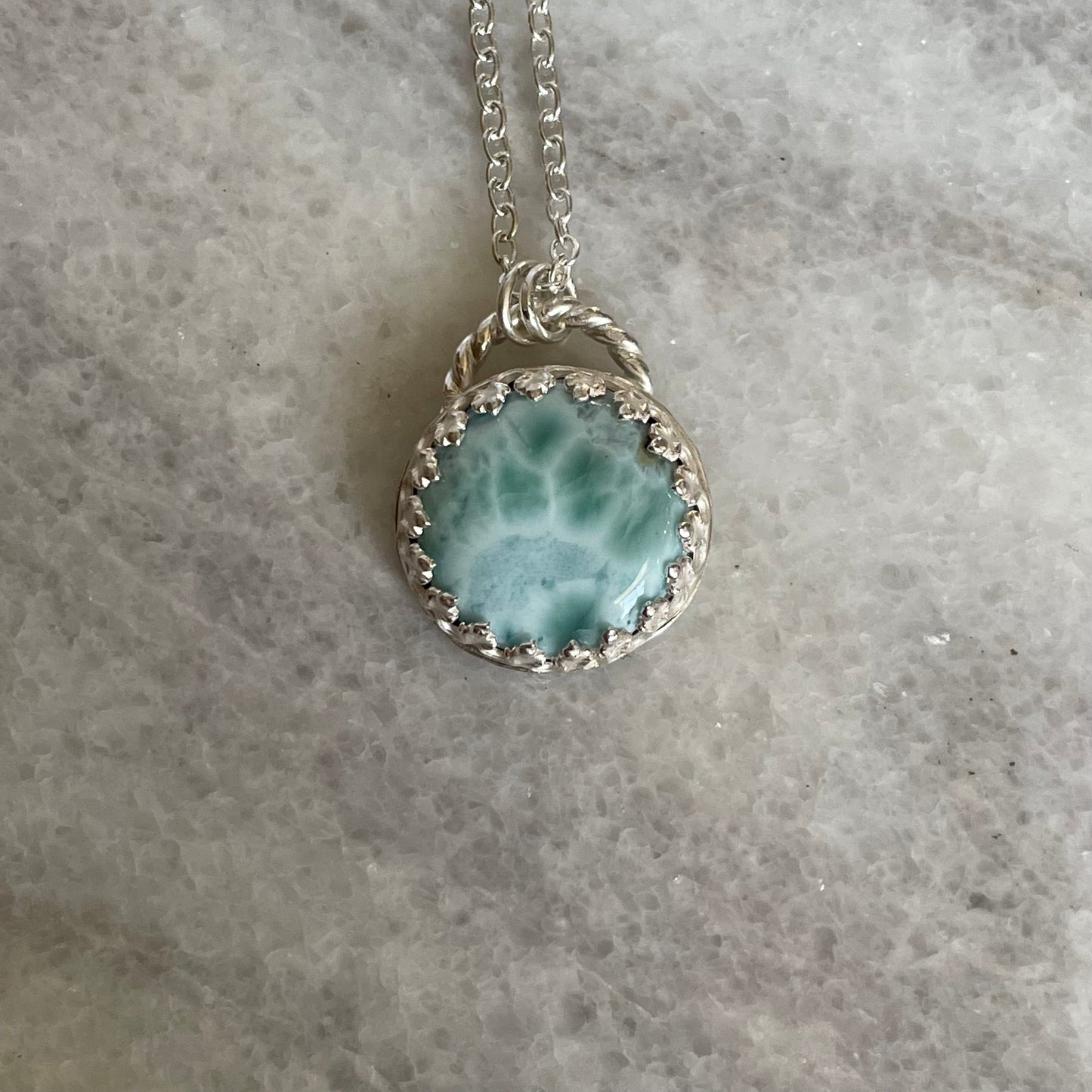 Larimar Sterling Silver Necklace