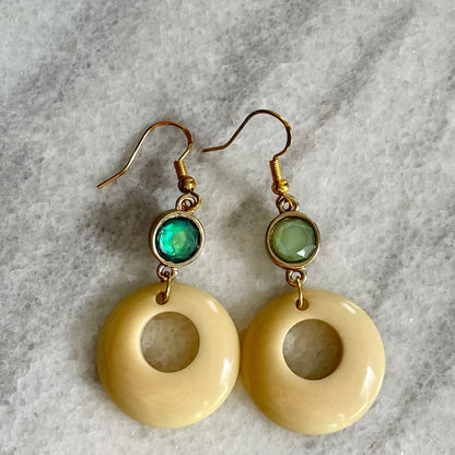 Beaded Tagua Earrings