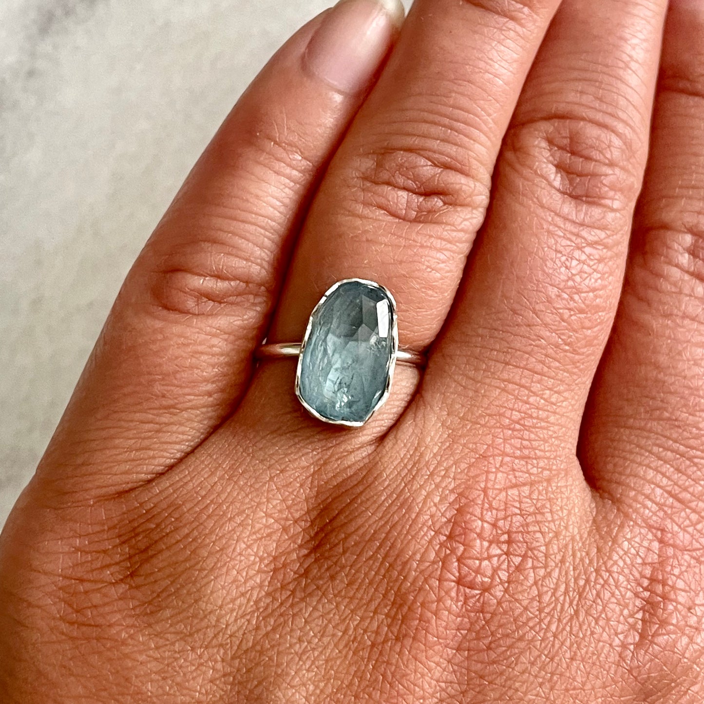 Aquamarine Kyanite- Made to Order Sterling Silver Ring